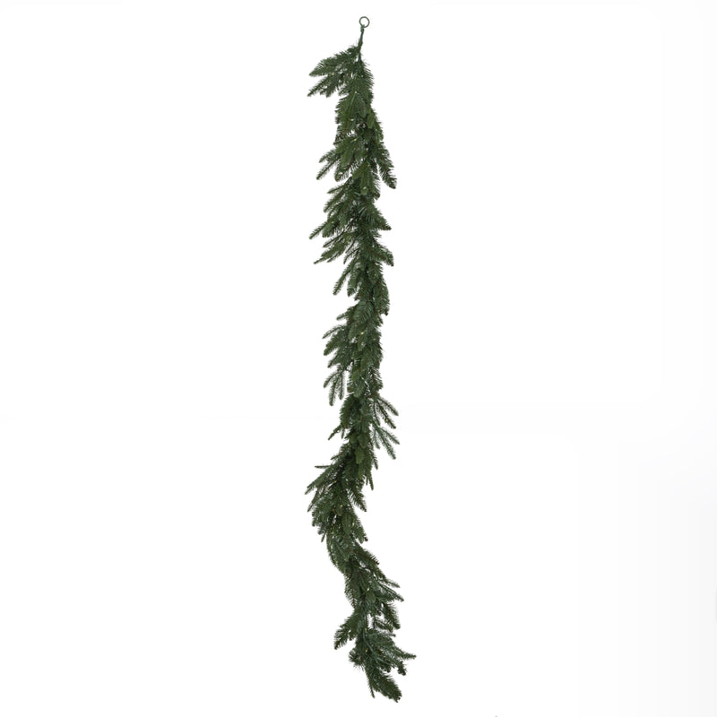 Fir garland hanging at full length