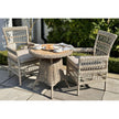 Provence Rattan-Effect Garden Dining Chair with Cushion, chairs around a round garden table
