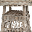 Close-up of the open lattice weave on the base