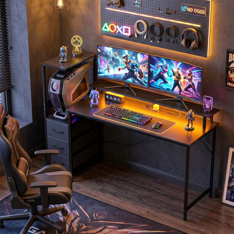 Black RGB gaming desk – image 10