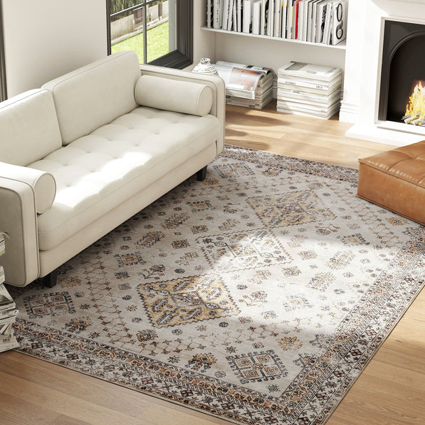 Beige vintage rug 290 x 200 cm – image 2