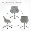 Button-tufted velvet desk chair – image 7