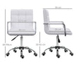 Mid-back faux leather desk chair – image 3
