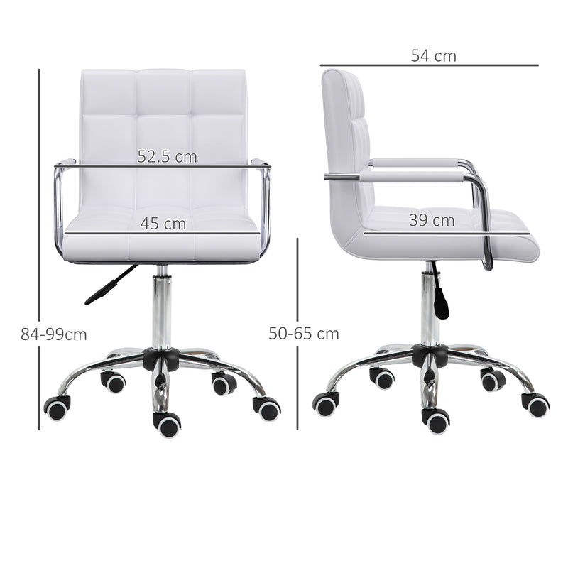 Mid-back faux leather desk chair – image 3