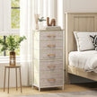 5-drawer fabric chest with side pockets – image 2