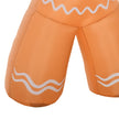 Close-up of a decorative detail on the 8ft gingerbread man Christmas inflatable