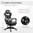 Racing gaming chair with footrest – image 4