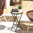 Mosaic folding garden side table yellow – image 2