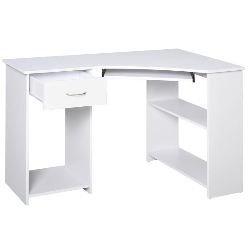 L-shaped corner desk with keyboard tray – image 10