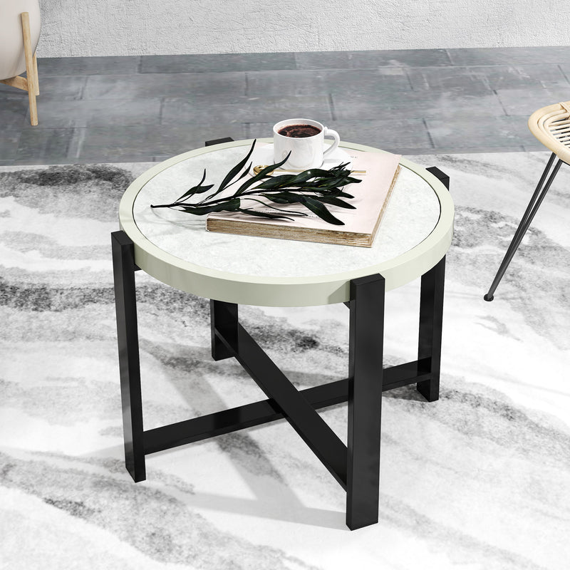 Marble-effect side table – image 2