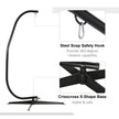 Outsunny Hanging Hammock Stand Hammock Chair Stand C Stand Steel Heavy Duty Stand for Hanging Hammock Air Porch Swing – view 4