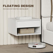 HOMCOM Set of Two Floating Bedside Tables - White – view 5