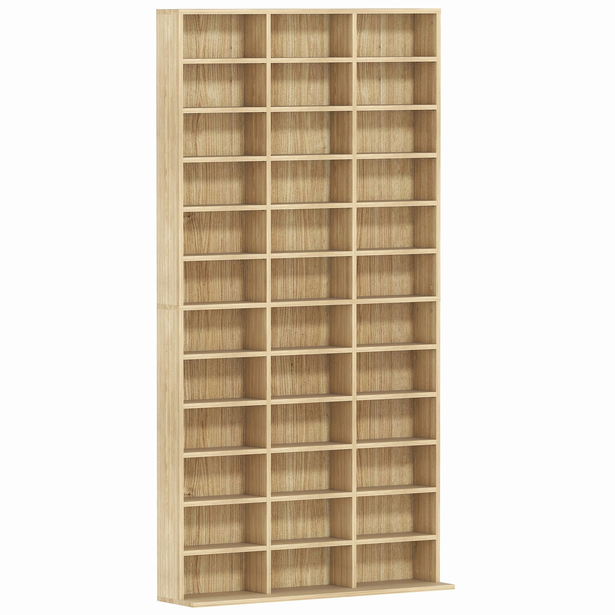 1116-CD / 528-DVD Media Storage Unit with Adjustable Shelves – Oak