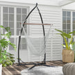Outsunny Hammock Chair Stand, Hanging Heavy Duty Metal Frame Hammock Stand with Chain, for Hanging Hammock Air Porch – view 2