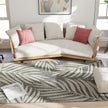 Grey leaf pattern rug 230 x 160 cm – image 9