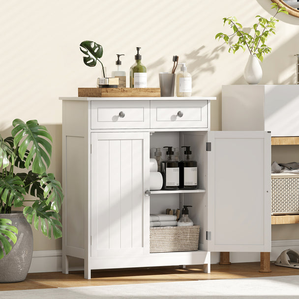 White 2-drawer bathroom cabinet – image 2