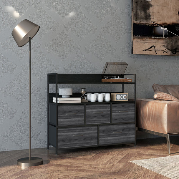 5-drawer fabric storage unit – image 2