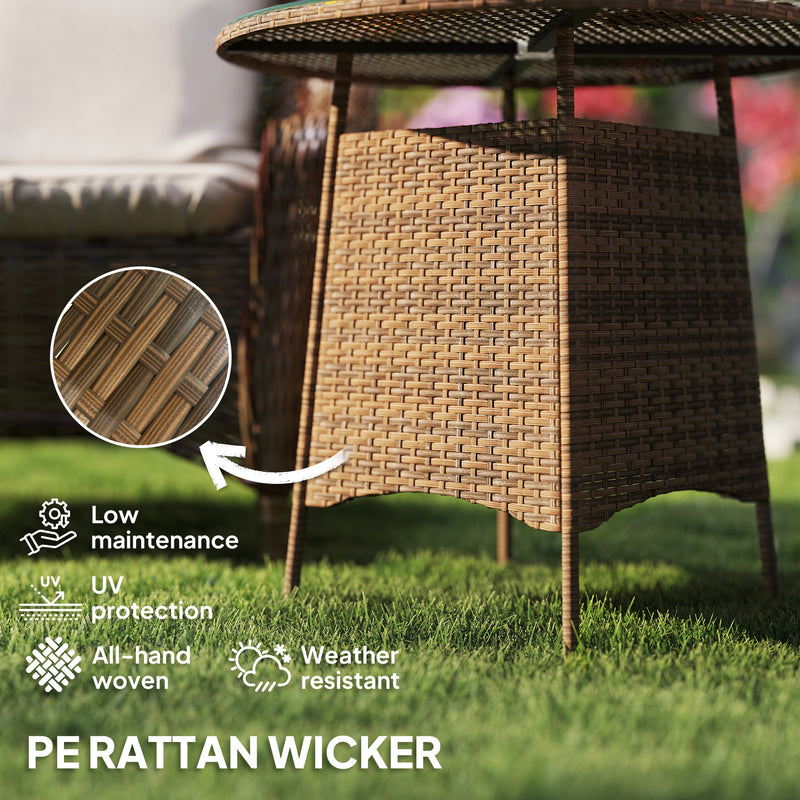 Round rattan garden table – image 4