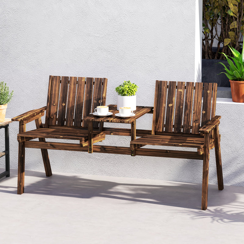 Garden loveseat with table – image 10