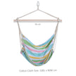 Outsunny Outdoor Hanging Rope Chair with Cotton Rope, Garden Hammock Chair with Wooden Support Bar Cotton Cloth – view 3