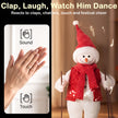 Santa figure shown singing and moving
