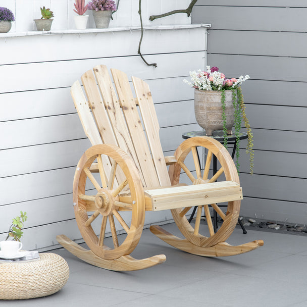 Natural Adirondack rocking chair – image 2