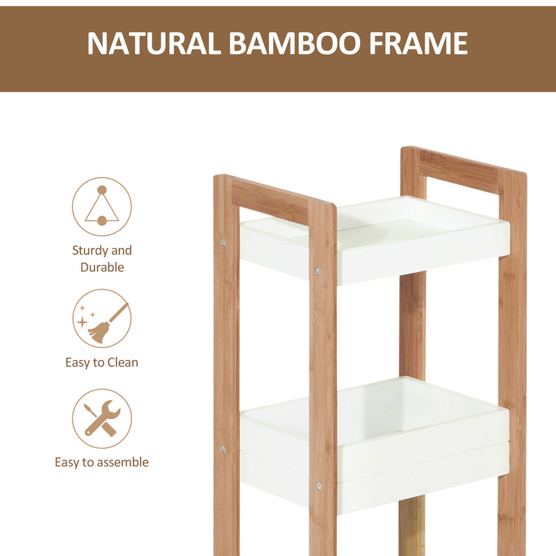 3-tier bamboo shelf unit – image 4