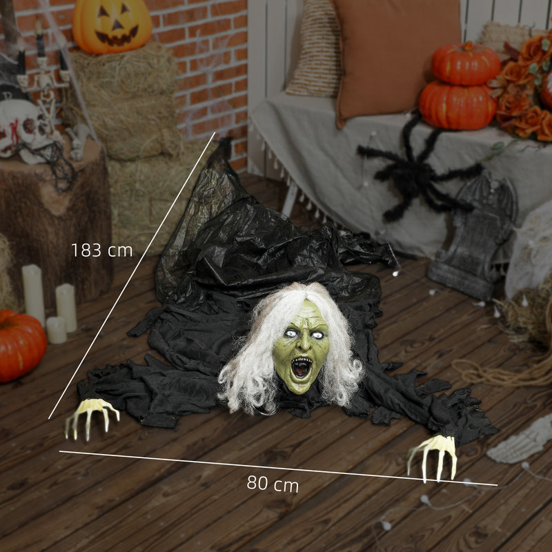 183cm Animated Crawling Zombie with Glowing Eyes – image 3 of 9