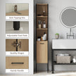 Tall 185 cm natural cabinet on legs – image 6