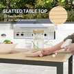 6-seater slatted dining table – image 5
