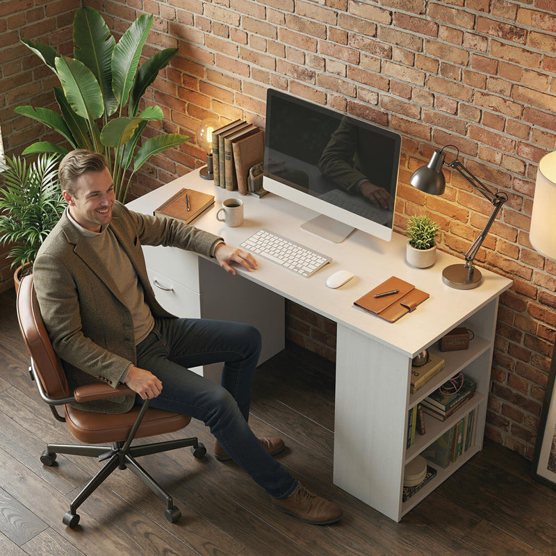 120 cm desk with drawers and shelves – image 9