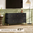 Wide 5-drawer faux leather chest – image 6