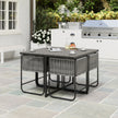 4-seater rattan cube dining set – image 10