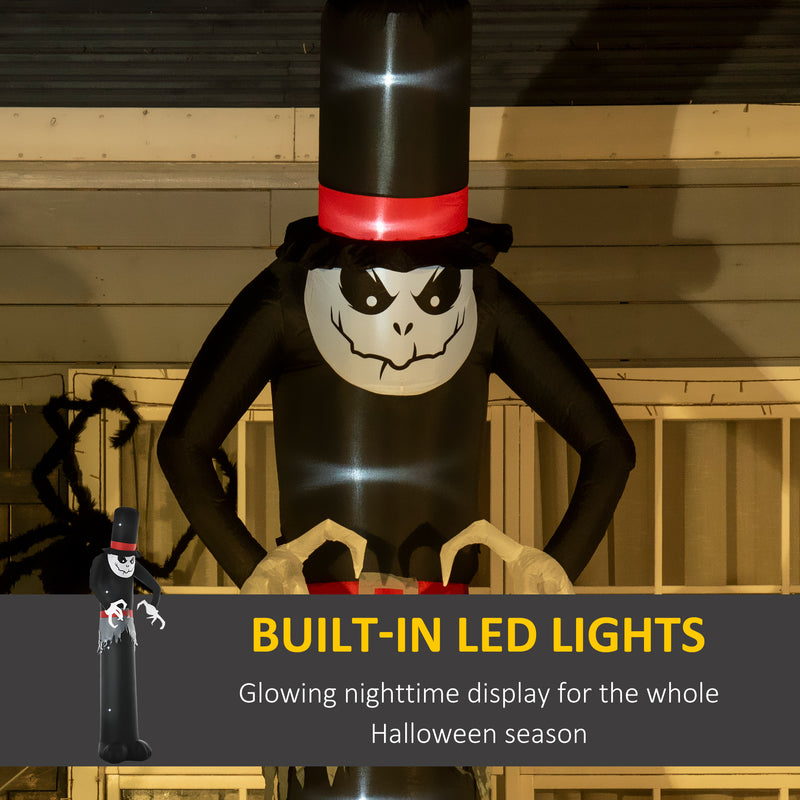 10ft Inflatable Ghost with Hat & 5 LED Lights – image 5 of 9
