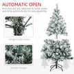 4.5ft pre-lit snow-tipped Christmas tree – image 8
