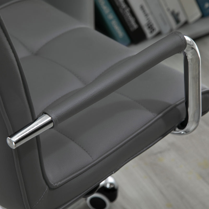 Mid-back faux leather desk chair – image 10
