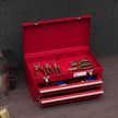 2-Drawer Metal Tool Box with Carry Handle – Red – image 7 of 9