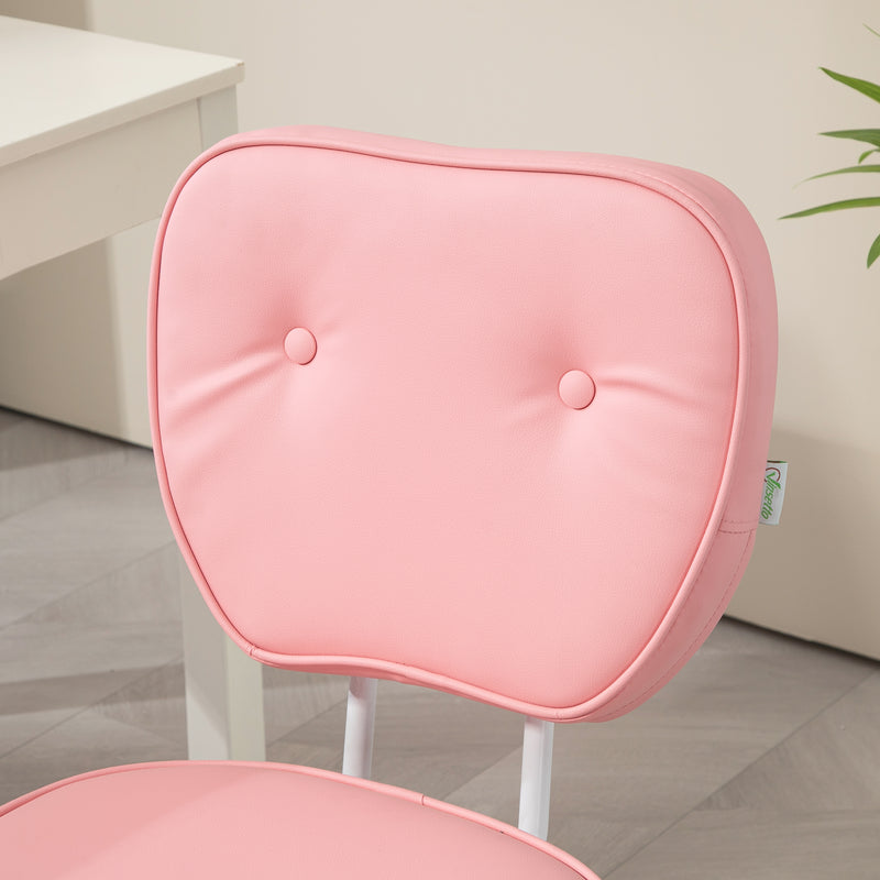 Pink armless vanity chair – image 7