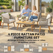 Cream rattan sofa set – image 4