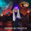 183cm Hanging Witch with Purple LED Lights & Sound – image 6 of 9