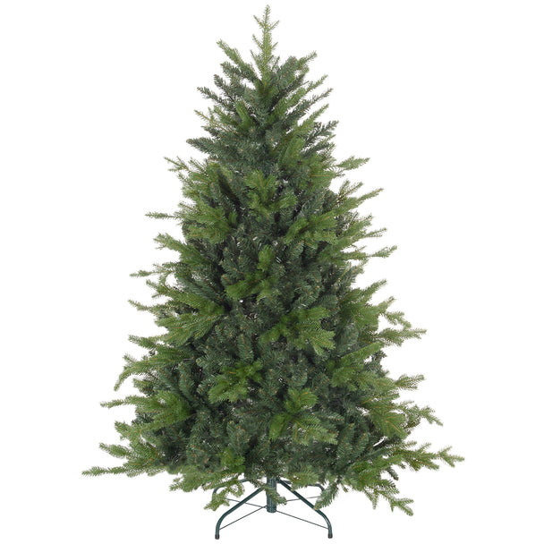 5ft wide green artificial Christmas tree with realistic PE and PVC tips