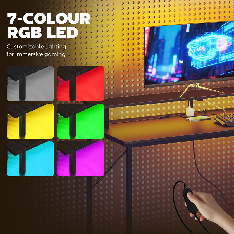 Black RGB gaming desk – image 5