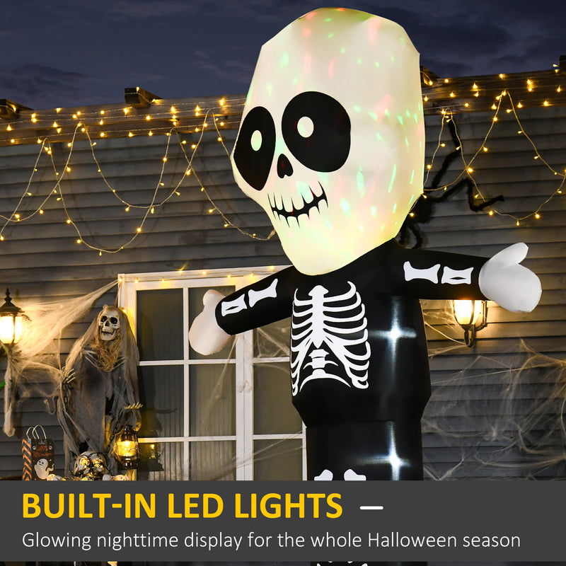 3m Inflatable Skeleton Ghost with LED Lights – image 4 of 9