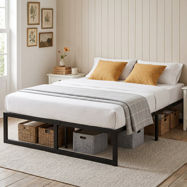 4ft6 double low bed frame – image 2