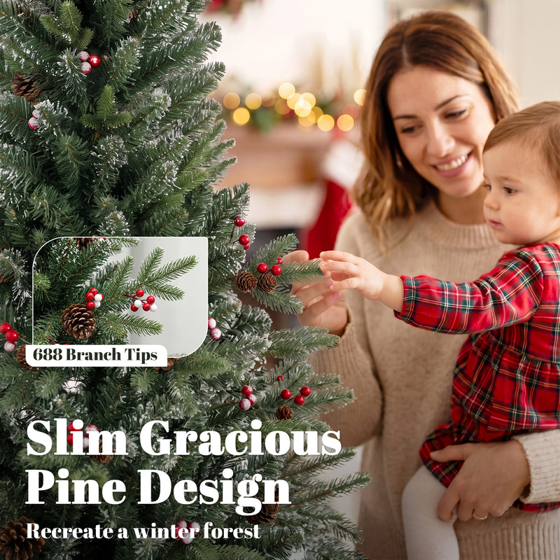 6ft slim pine pencil Christmas tree – image 5