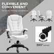 Cream heated massage office chair – image 8