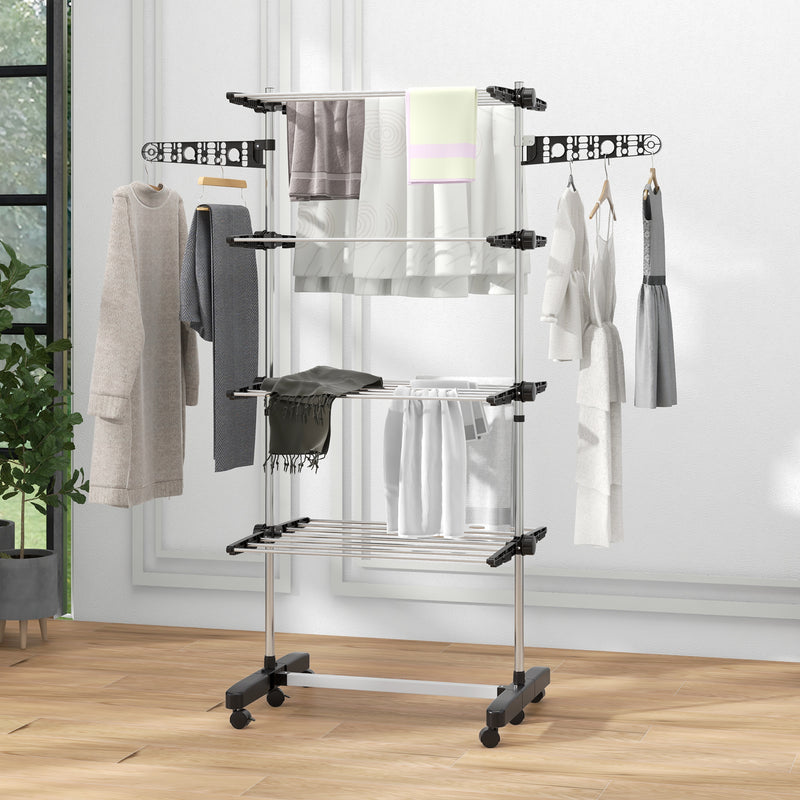 4-tier clothes airer, black – image 10