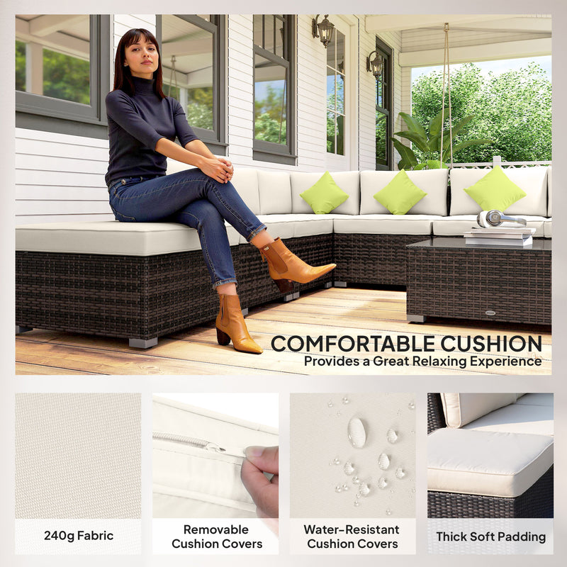 8-piece rattan corner sofa set – image 5
