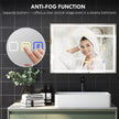 80 x 60 cm LED mirror with clock – image 7