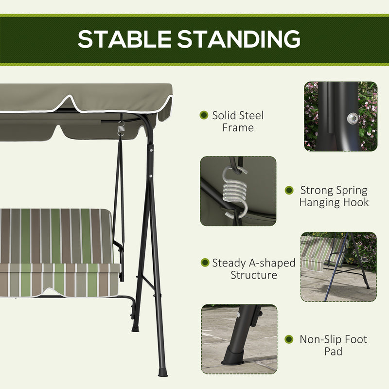 Green & grey swing seat – image 5